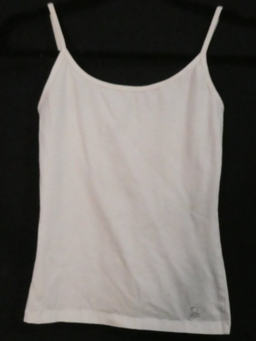 UNITED COLORS OF BENETTON White Cotton Cami Tank Top - Size XS extra small